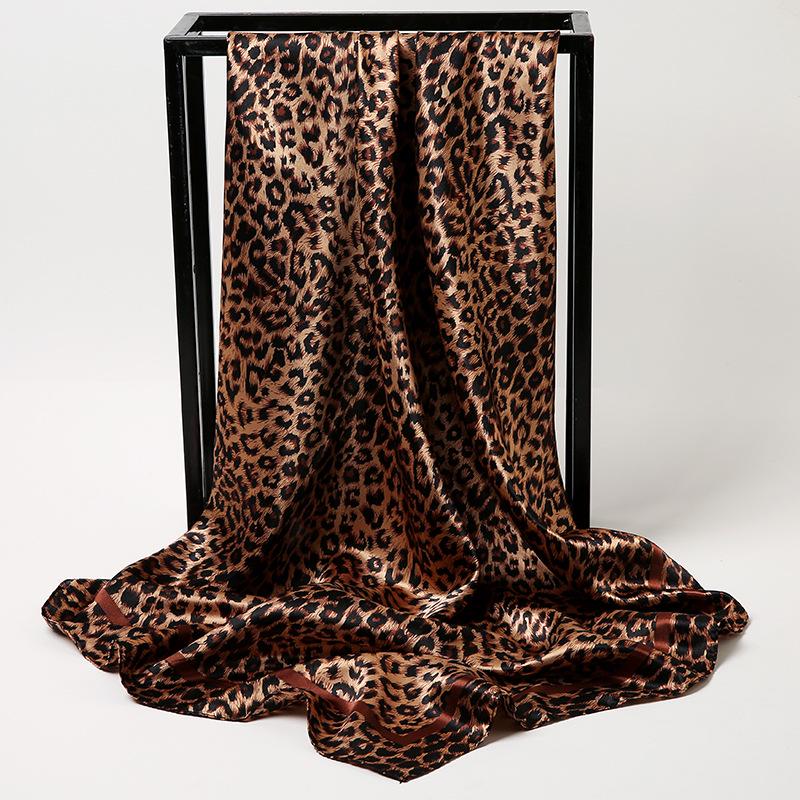 Korean Dongdaemun Cashew Flower Silk Scarf - Large Square, All-Match for Ladies