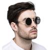 New Vintage Steampunk Sunglasses Round Steam Punk Metal Women Coating Sunglasses Men Retro Circle Sun Glasses Flap Sunglasses