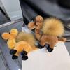 Plush Doll Bag Pendant Fluff Ball Car Key Chain Creative Camel Keychain