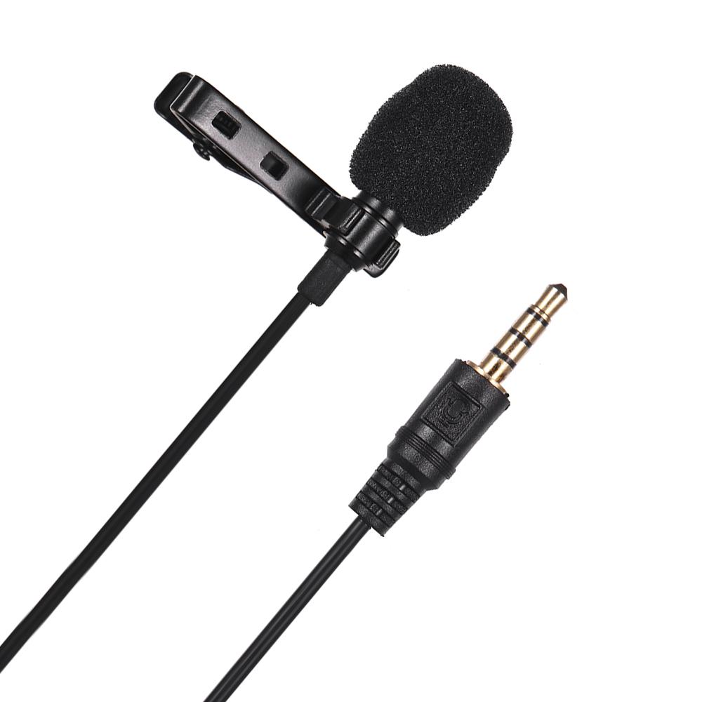 Mini Tie Lapel Clip-on Wired Microphone Mic 3.5mm Plug for Smartphone PC Laptop Chatting Singing