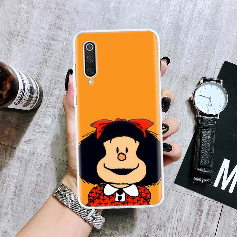 Чехол для телефона с мультяшным рисунком Мафальды для Xiaomi Redmi Note 10 9 8 11 Pro 11T 11S 10S 9S 9A 9C 9T 8T 8A 7 7A 5 Обложка с художественным узором Coque