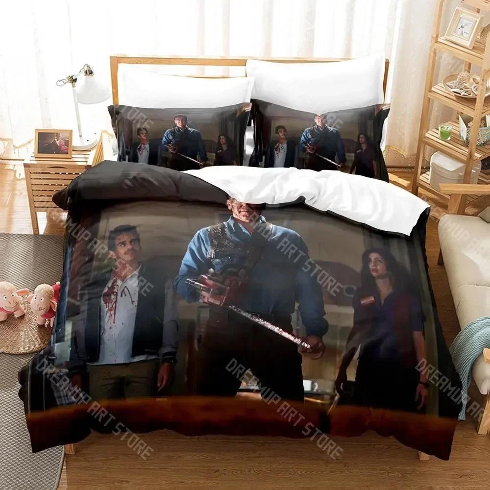 3D Печать Ash VS Evil Dead Комплект постельного белья Односпальный Twin Full Queen King Размерный Комплект для кровати Взрослый Детская Спальня Комплекты пододеяльников