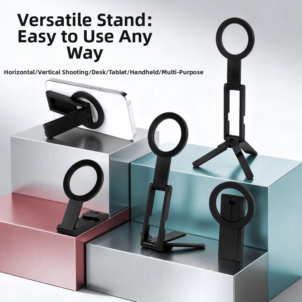 Foldable Single-sided Magnet Tripod Creative Desktop Phone Stand Phone Handle Holder for Home