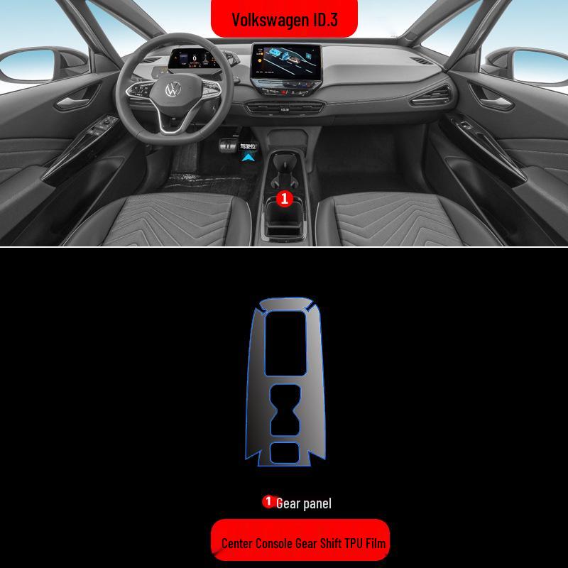Volkswagen ID3 Center Console Protection Film: Fits 26 Models, Includes Navigation Screen Tempered Glass.