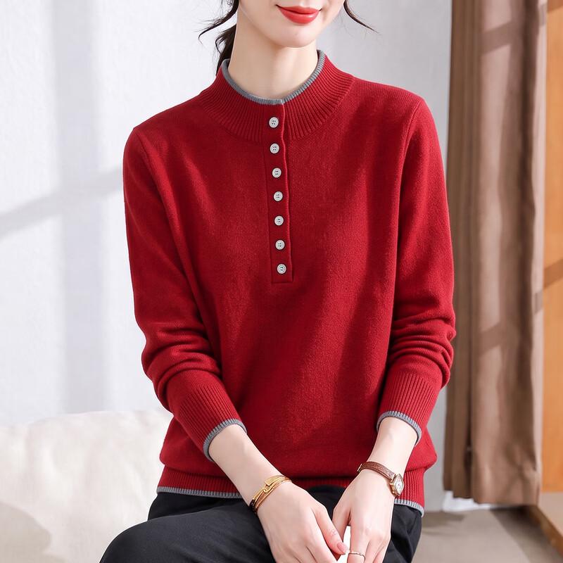 YUZHAOLIN Women's Autumn/Winter Crewneck Knit Pullover
