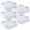 Tsukushi Science Acrylic Blocks, 40x40x20mm, 5 Pieces, Beveled Base, Cube, Display Stand, Square, Clear, Exhibition Base, E40-40-20*5