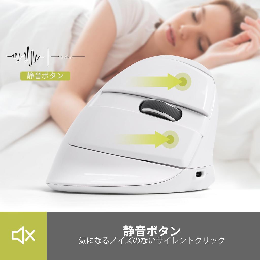 DELUX Ergonomic Wireless Small Vertical 4000 Dual for Carpal and Hand for and Macs Mouse, Quiet, Hand, Mouse, DPI, 2.4G/Bluetooth 5.2 Mode,