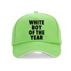 WHITE BOY OF THE YEAR print Graphic baseball cap Casual Street Fashion Unisex snapback hats outdoor Breathable adjustable hat
