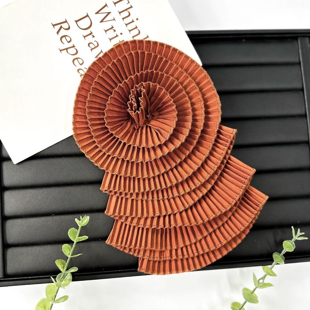 Нежный многоцветный шифоновый цветок многослойная плиссированная тканевая наклейка крафт цветок свадебное платье платье топ декоративные аксессуары