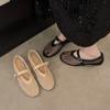 Fashion Sexy Women Sandals Fashion Mesh Ballet Mary Jane Shoes Women Summer Walking Round Toe Buckle Flat Sandals Women Zapatos De Mujer