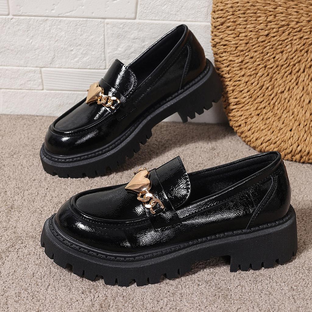 Fashion 2024 Women Spring New Elegant Comfortable Baotou Platform Shoes Women Fashion Slip On Metal Decoration Designer Casual Shoes