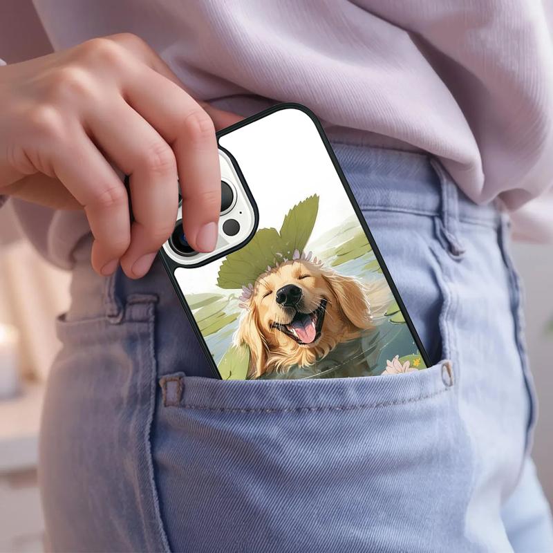 Golden Retriever Friend Phone Case For iPhone 17 Air 15 16e 14 13 Pro Max Coque 12 11 Pro Max PLUS cover