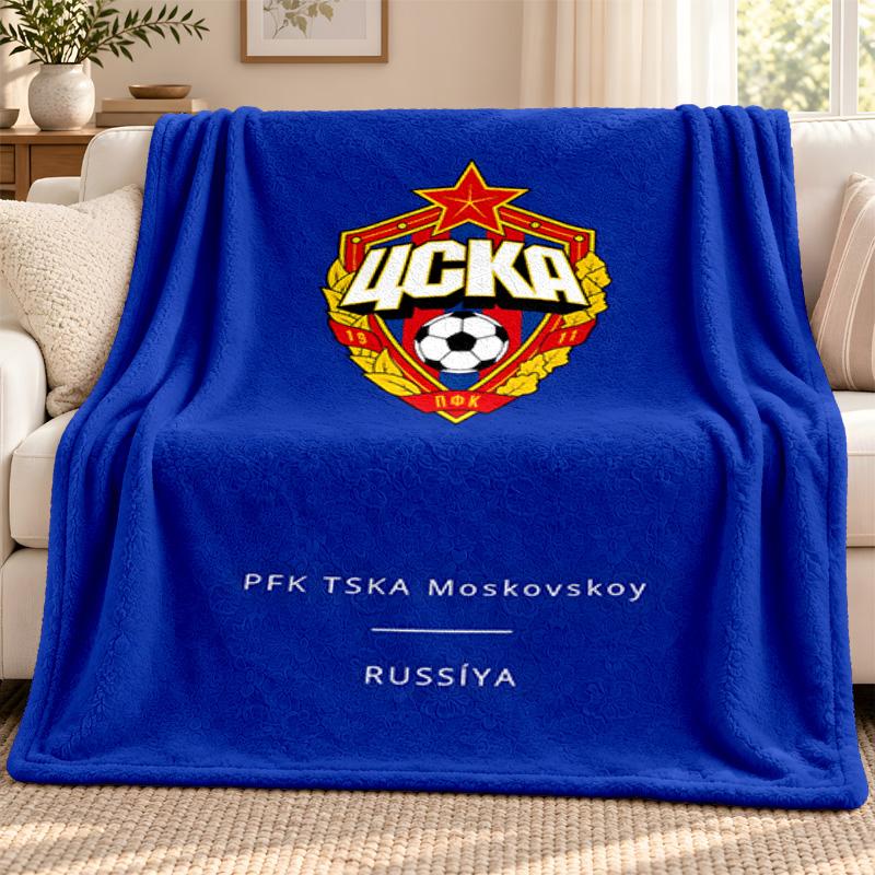 CSKA Moscow blanket Flannel Blanket Soft Cozy Plush Throw for Sofa Bed Lightweight Home Decoration Outdoor camping