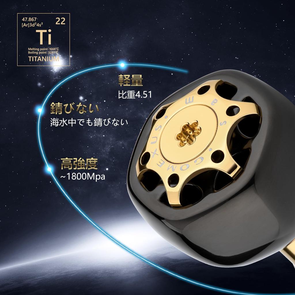 Gomexus Рукоятка катушки T38 Титановая Тип Daiwa S Тип Shimano A Twin Power Regalis Vanquish Замена рукоятки 38 мм Рукоятка Совместима со Спиннингом