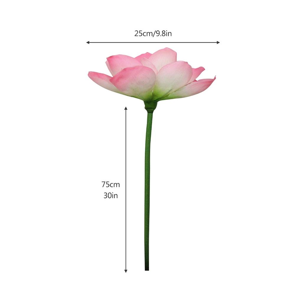 New Landscape Artificial Flower DIY Decoration Long Stem Artificial Lotus Artificial Flower Pole Lotus PU Green Plant
