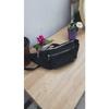 Unisex Black Two-compartment Cross Strap Shoulder And Waist Bag