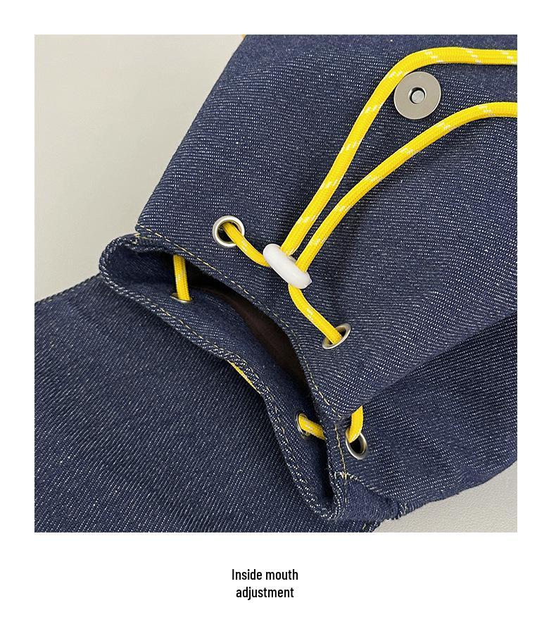 Wish Женский износостойкий джинсовый рюкзак на шнурке - Суперлегкий, большой вместимости, сумка на двух плечах для студентов