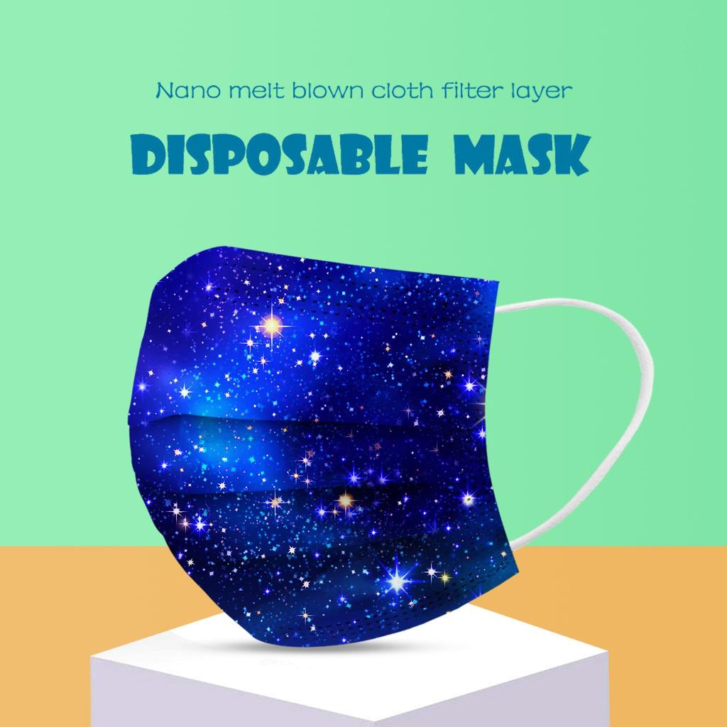 Adult Women Man Disposable Face Mask Industrial 3Ply Ear Loop 10PC Mask