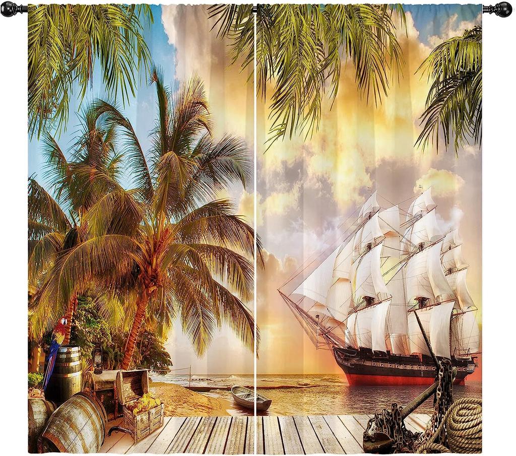 Spring White Floral Butterfly Curtain for Adult Children Bedroom Decoration Living Room Hanging Cloth Treatment Curtains