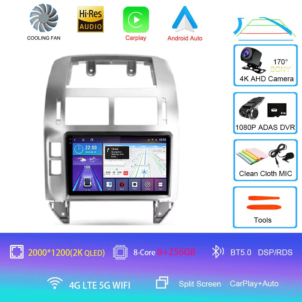 Android 14 для Volkswagen Polo Mk4 IV 4 2001 - 2009 Автомобильный радиоприемник Видеоплеер Навигация стерео GPS Нет 2din 2 din dvd