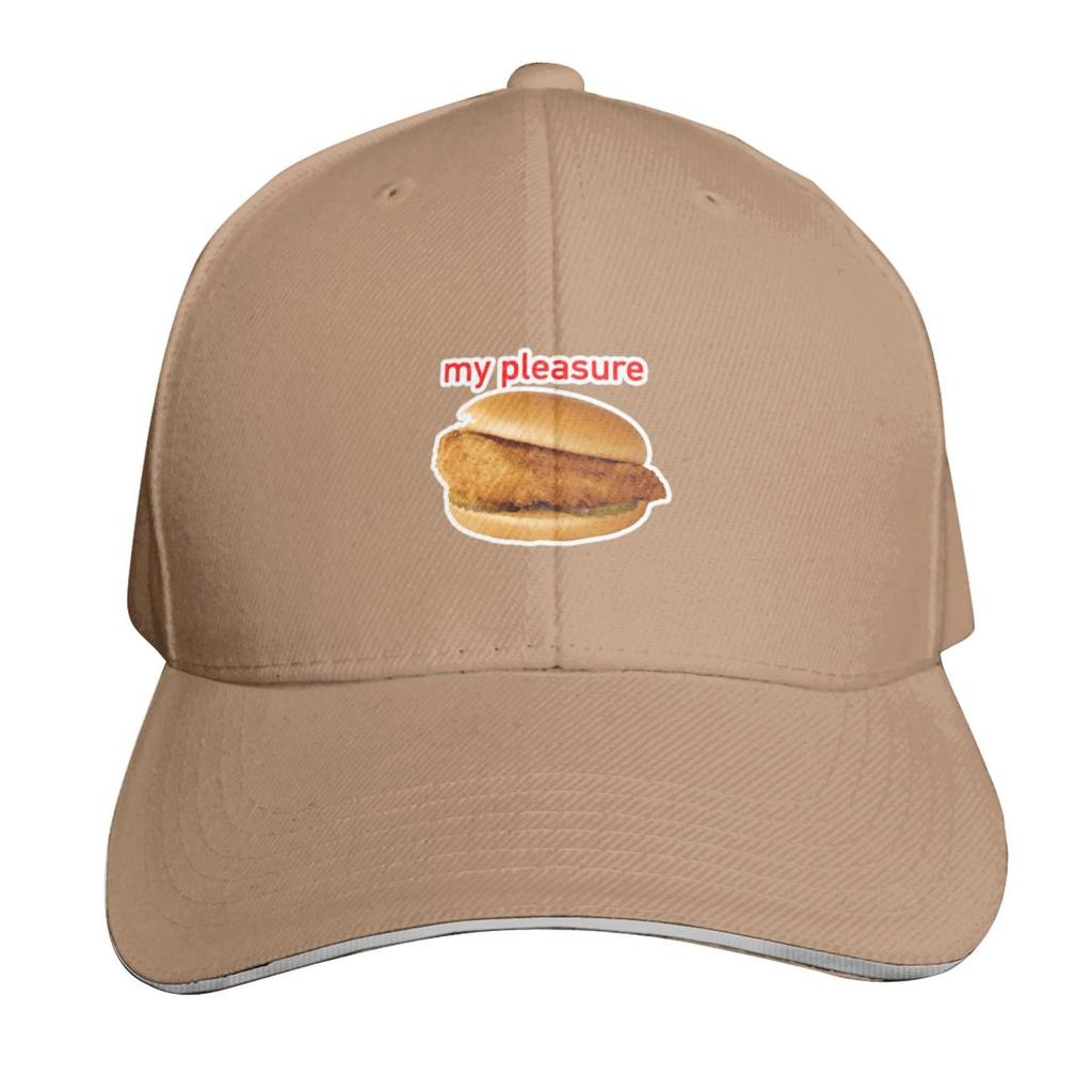 MY PLEASURE CHICKEN SANDWICH SHIRT AND Baseball Cap Funny hats luxury caps Hat Unisex Womens Golf Wear Unisexs