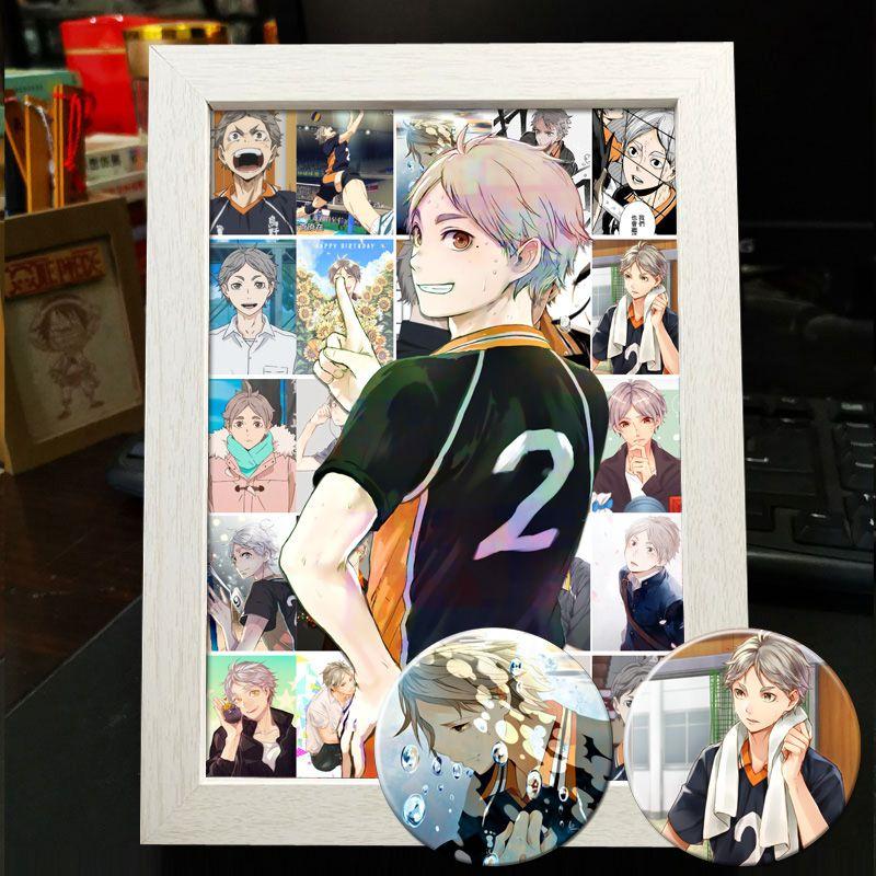 Хайкю!! Украшение фоторамки: Кагеяма Тобио и Хината Шоё - Готовая фоторамка-дисплей в подарок