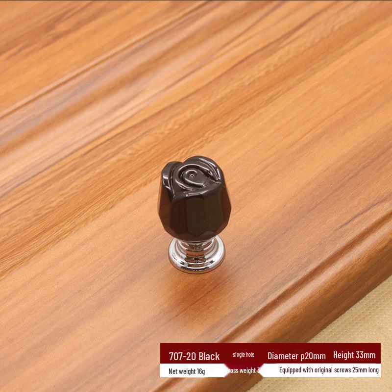 12 мм акриловая хрустальная и деревянная ручка для ящика с одним отверстием для шкатулки для драгоценностей