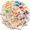 30PCS Cartoon Dessert Shop Sticker Cake Shop Nostalgia Laptop Decorative Luggage Pages Skateboard Graffiti Waterproof Stickers