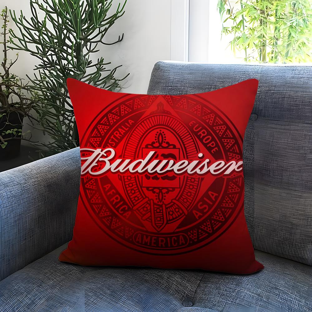 Trendy BBudweisered Cushion Cover Comfortable Reversible Pillow Cover Ideal for Car Sofa Bedroom Beyond