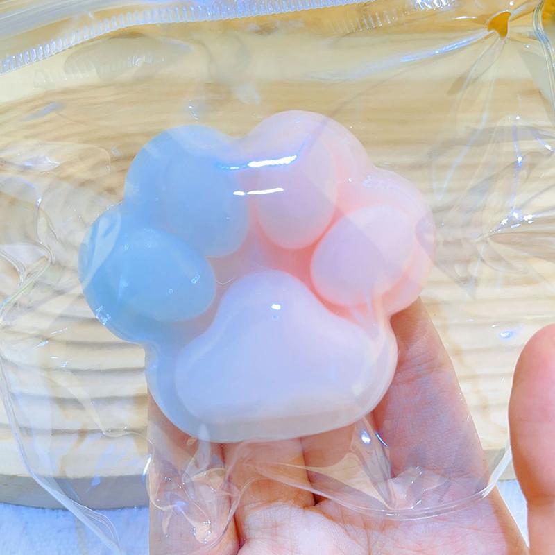 Kawaii Cute Tpr Gradient Ice Cream Cat Paw Squeeze Toys Медленнодействующая декомпрессионная игрушка