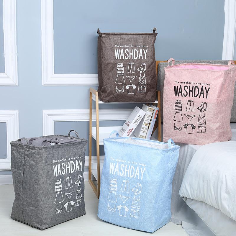 Large-Capacity Cotton Linen Storage Bags - Water-Proof Drawstring Bags for Clothes & Moving