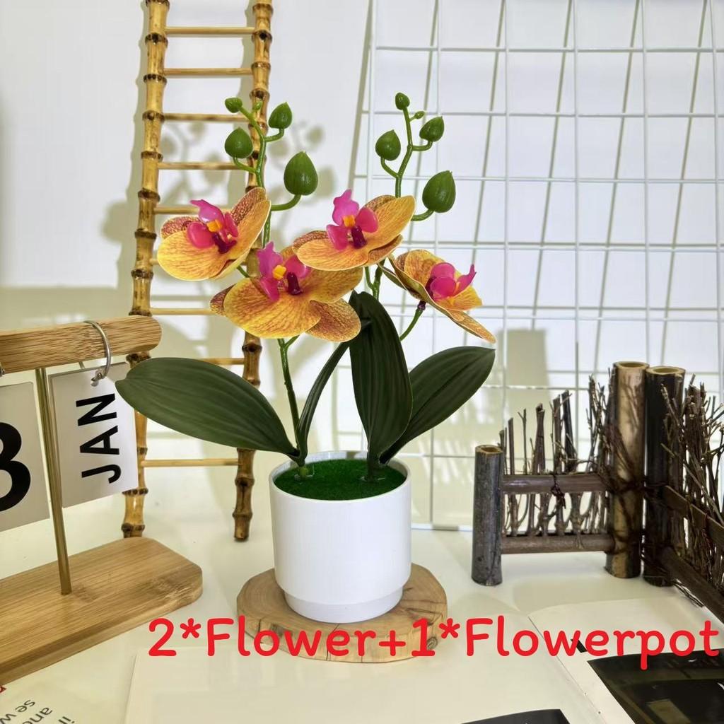 Butterfly Orchid Imitation Flower Set For Home Interior And Outdoor Garden Decoration