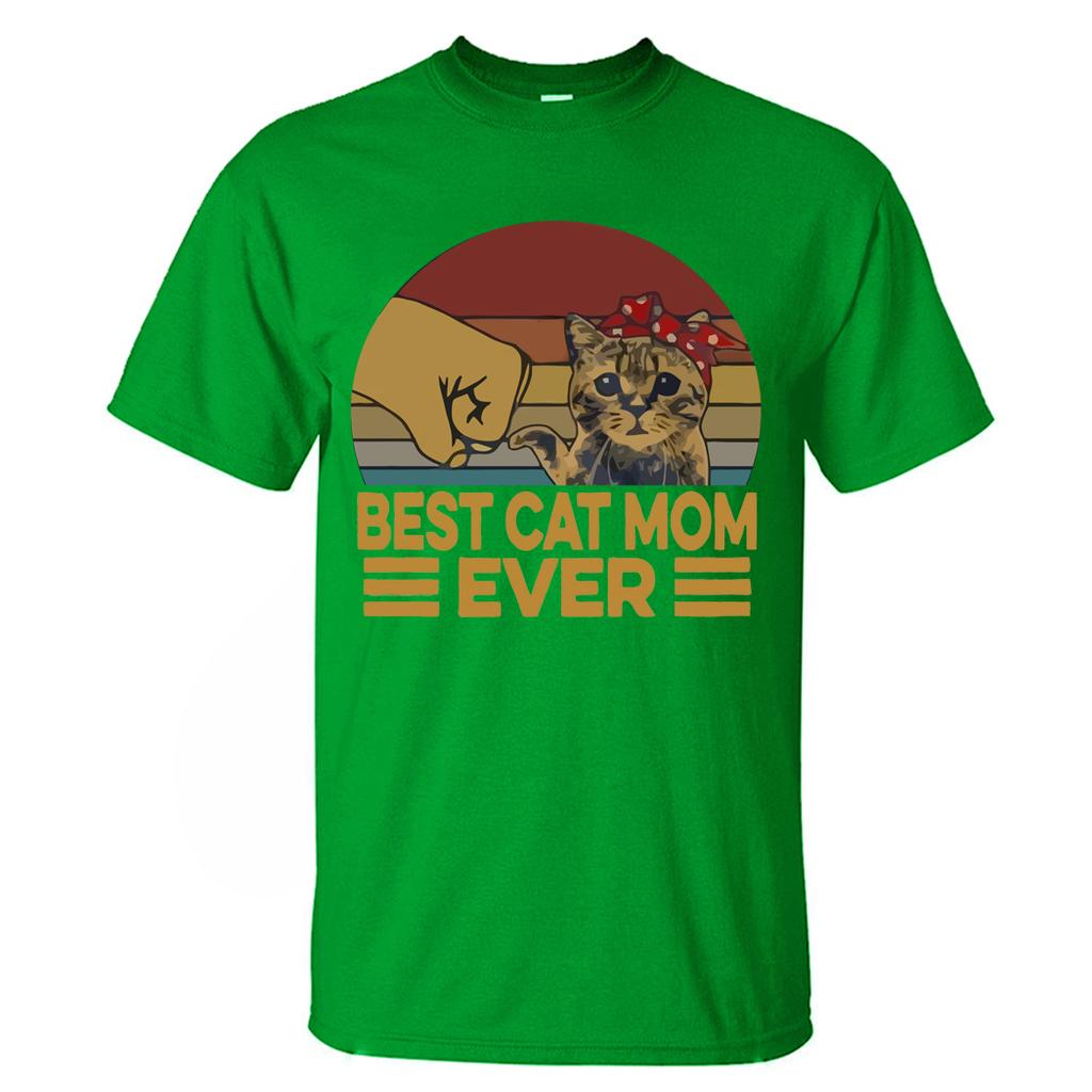 Best Cat Dad Ever Summer Men's T Shirt Cotton Short Sleeve Fashion Cute Streetwear Animal Cats Male Tops Casual Tshirt