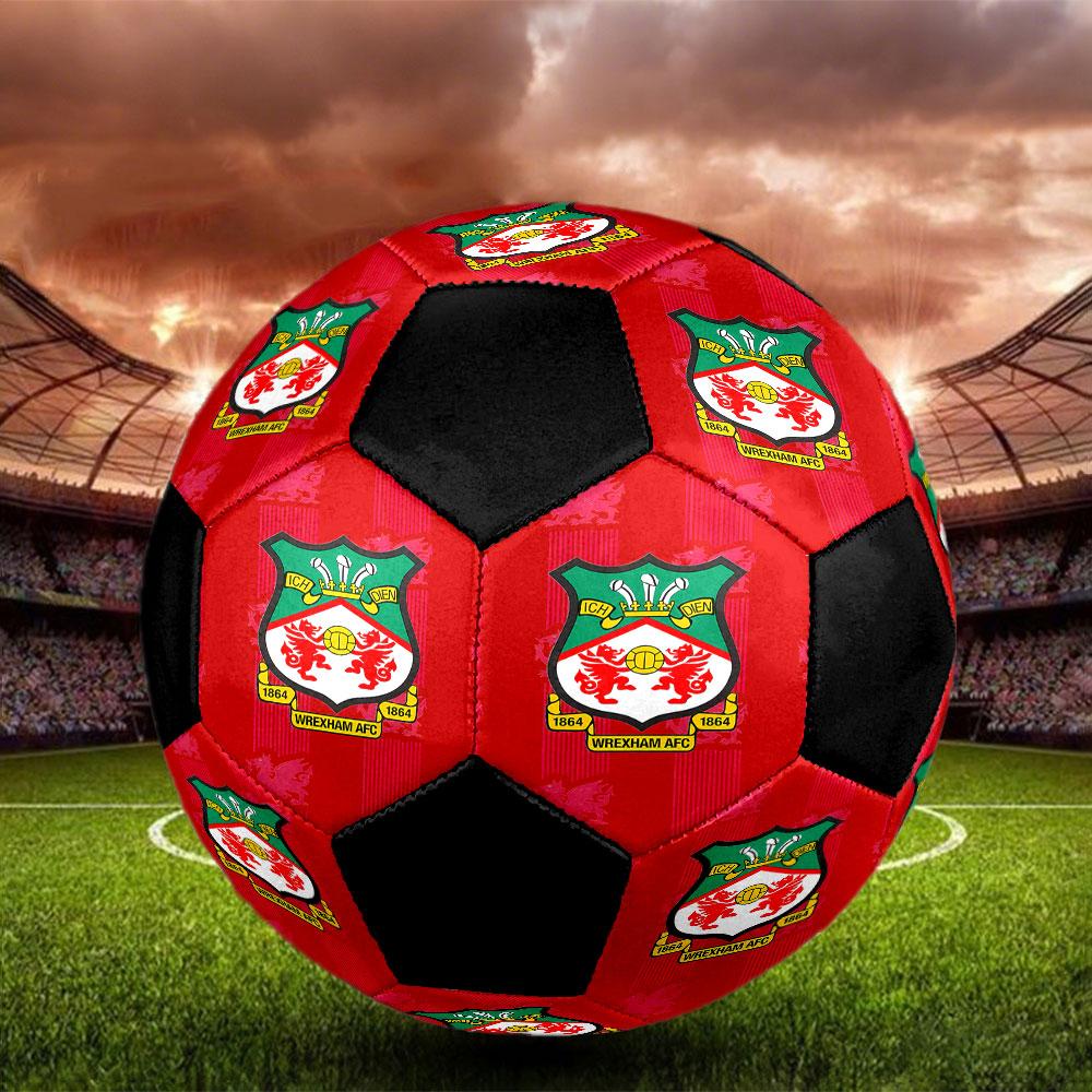 1pc Wrexham Football Club Soccer Ball Size 5 Indoor Soccer Ball Fashion Colorful Backyard Game - Great For Sports Fans Gift HE127