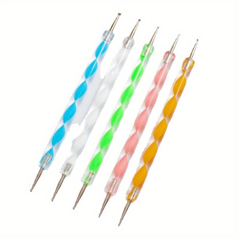 Acrylic Double Head Nail Nail Pencil Double Head Screw 5 Trinkets Dot Drill Nail Polish Glue Dot Paint Bead Sketch Dot Pen