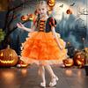 Детское платье для косплея принцессы тыквы на Хэллоуин 2025
