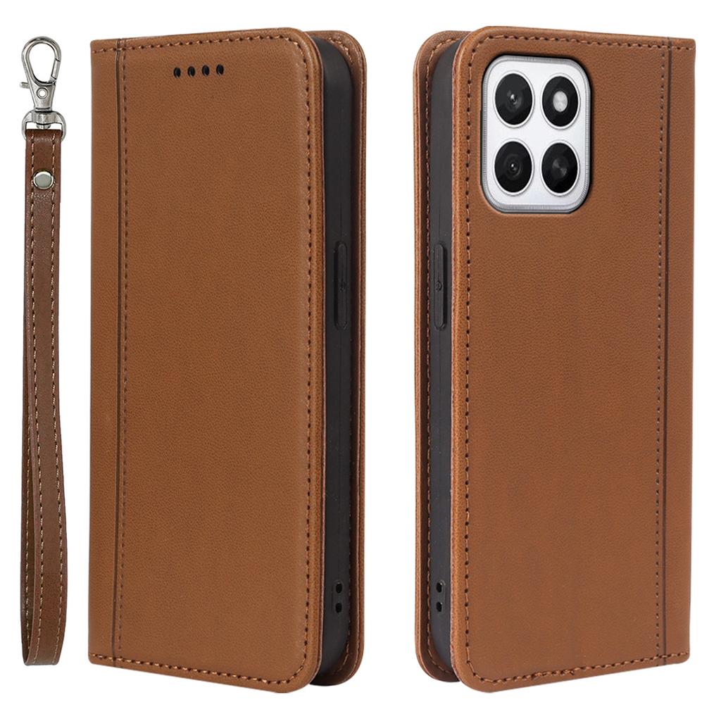 HX01 For Honor X8c 4G Wallet Case Magnetic Closing PU Leather Phone Cover