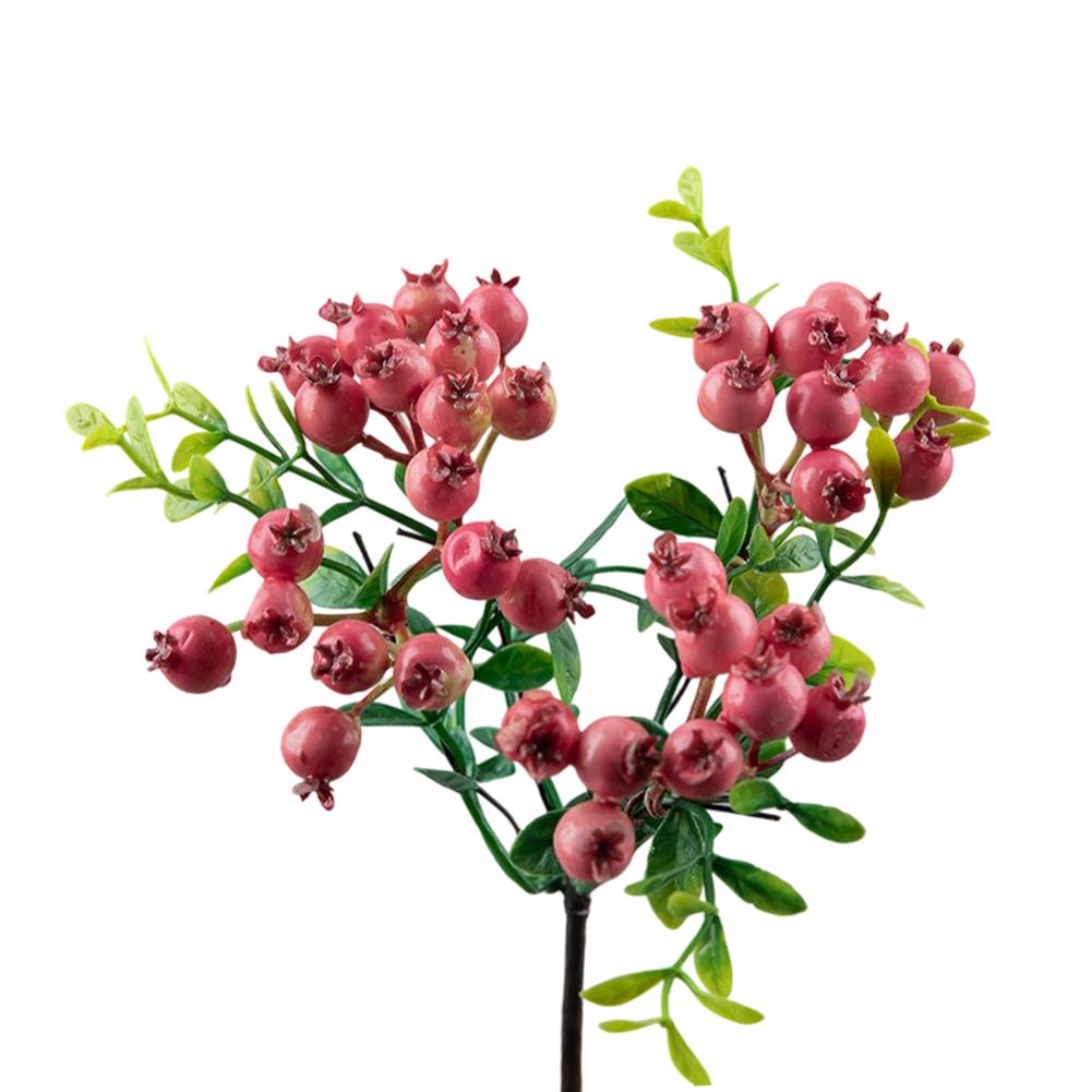 1 Pc Artificial Pomegranate Long Branch Vibrant Artificial Berry Flowers Weddings, Parties Home Decor