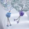 Hydrangea Flower Phone Charm Trendy Bag Pendant Bowknot Bag Charm Phone Lanyard Glaze Material for Trendy Individuals