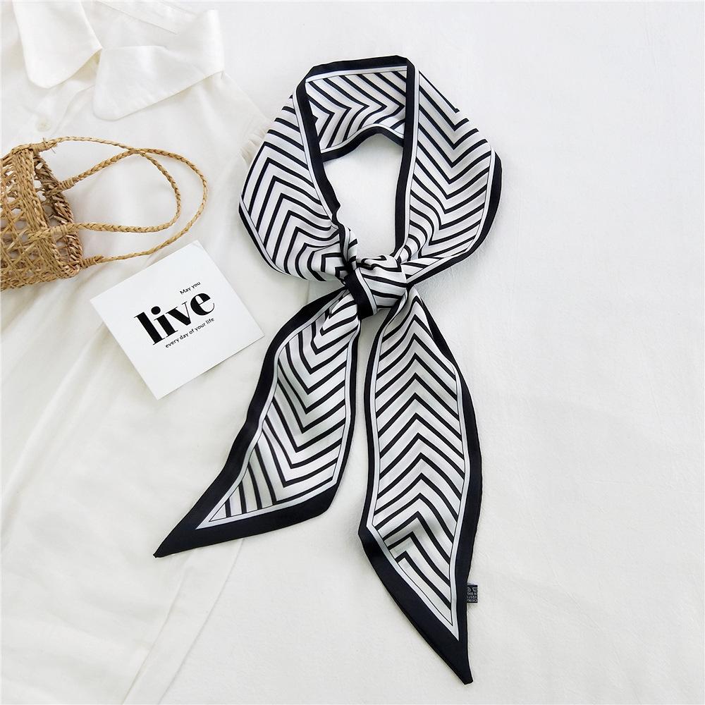 New Scarves Silk Scarves Women'S Spring And Autumn Season Long Decorative Professional Scarves Summer Thin Styles Paired With Shirts Stylish