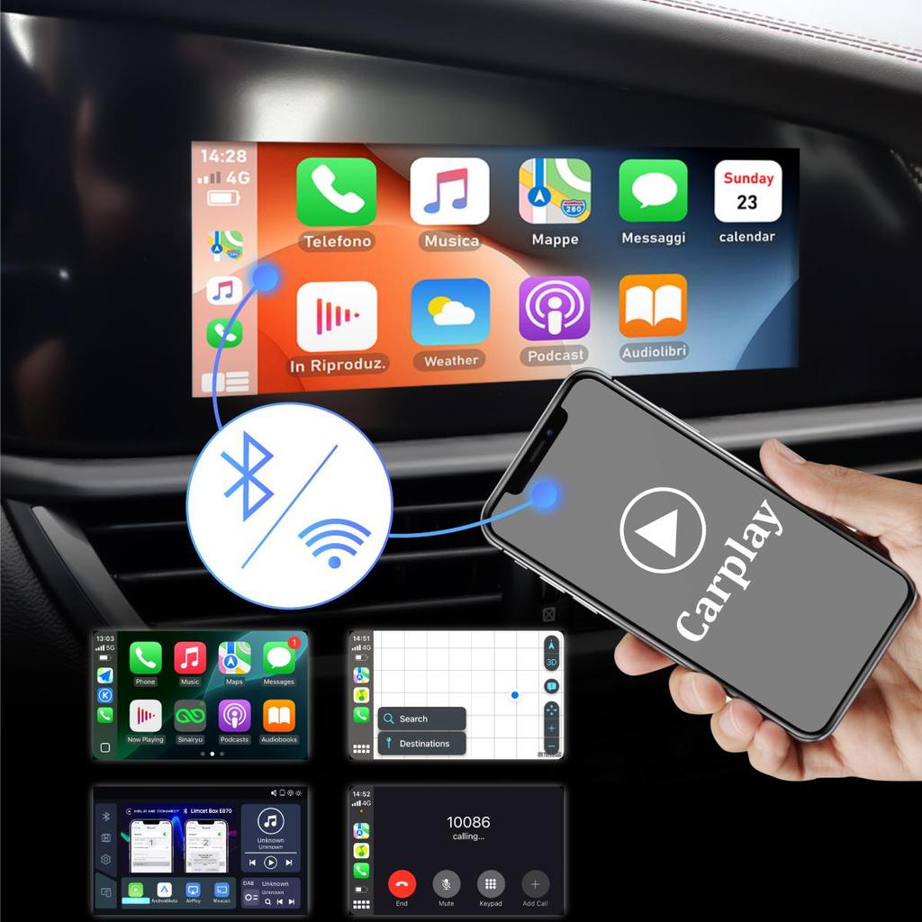 Sinairyu Беспроводной CarPlay Android Auto DAB DVR HDMI Mirror Link совместим с Alfa Romeo Giulia Stelvio 2017-2019