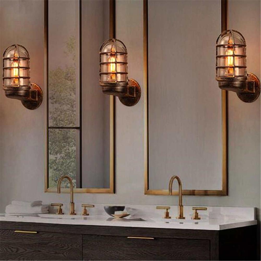 Vintage Industrial Unique Wall Light Cage Guard Sconce Loft Light Modern Indoor Lighting Wall Lamps Iron Copper Lighting
