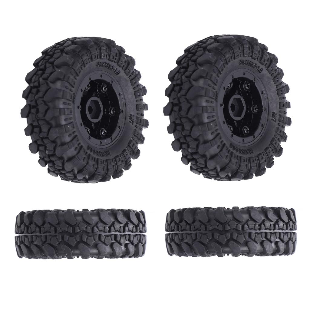 4PCS RC Truck Tires for AXIAL SCX24 1/24 Plastic RC Truck Wheel Tire Parts for Replacement Upgrade