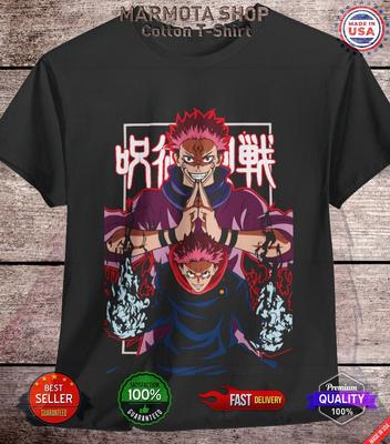 Футболка Sukuna Ryomen Jujutsu Kaisen Итадори Годжо Аниме Японская Футболка JJK