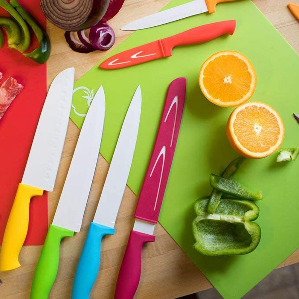 Гибкие Нескользящие Нарезные Доски с Иконками Еды Разделочные Доски Кухонные Инструменты Набор Разделочных Досок