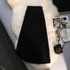 Юбка-плиссе, женская юбка-зонтик, высокая юбка А-силуэта, юбка средней длины, закрывающая пролет, демонстрирующая стройную и маленькую фигуру, трикотажная юбка,