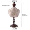 Walnut Jewelry Display Stand Set: Ring Tray & Necklace Mannequin