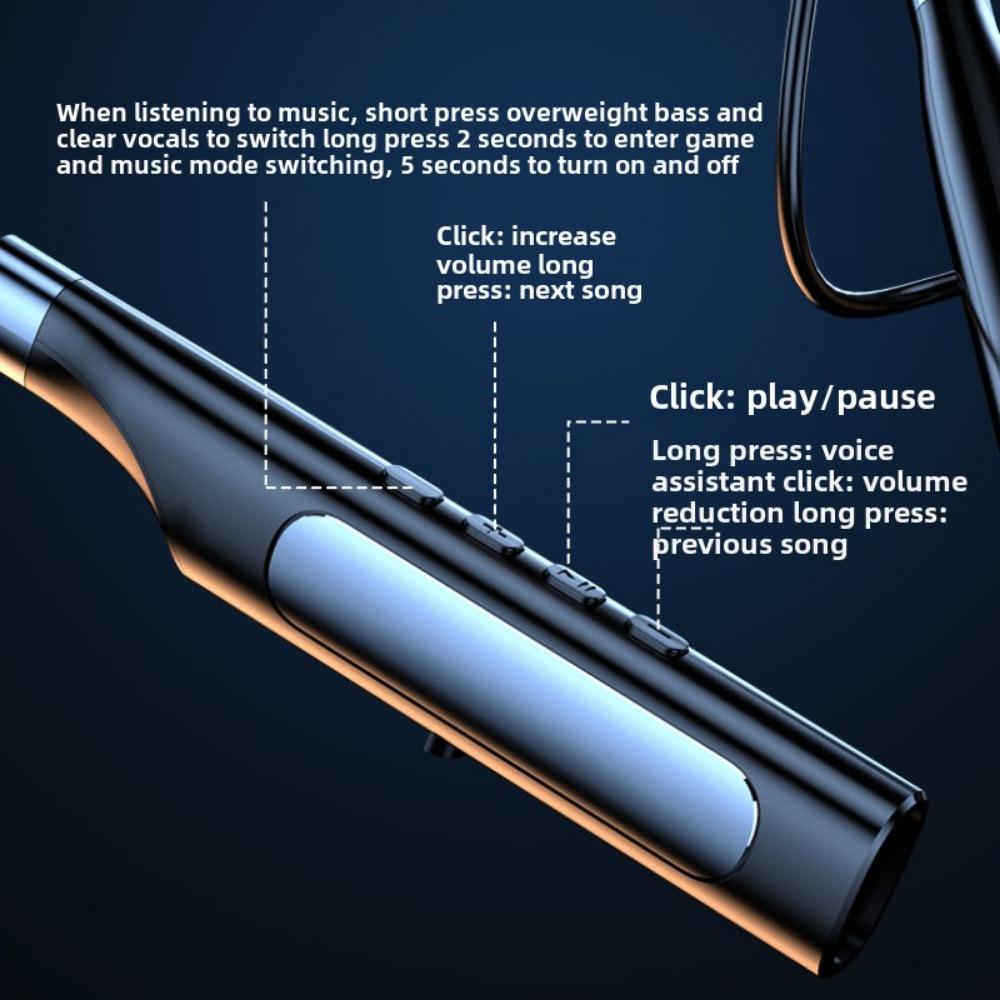 Киберспортивные игровые наушники с шейным креплением Bluetooth, голосовое разрешение, низкая задержка, активное шумоподавление, сверхдолгий срок службы, крепление на шее