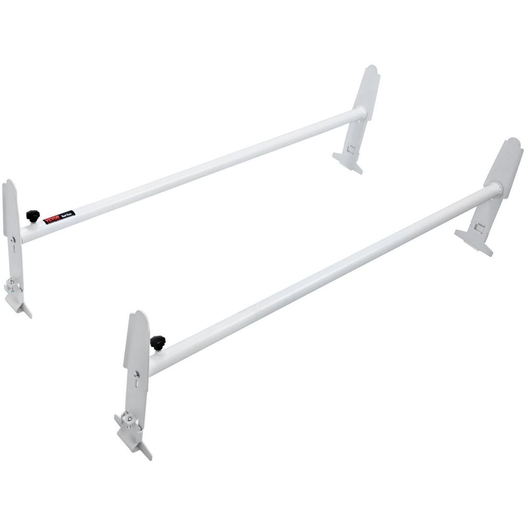 Van Roof Ladder Rack, 2 Bar Alloy Steel Ladder Racks, Adjustable from 1200-2000 mm, 227 kg Capacity, Roof Rack Compatible with Full-size Vans with