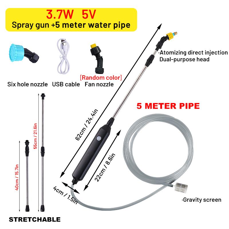 Electric Sprayer Gun Garden Automatic Atomization 3/5/8M USB Charge Plant Sprayer Bottle Sprinkler Watering Can Garden Irrigation